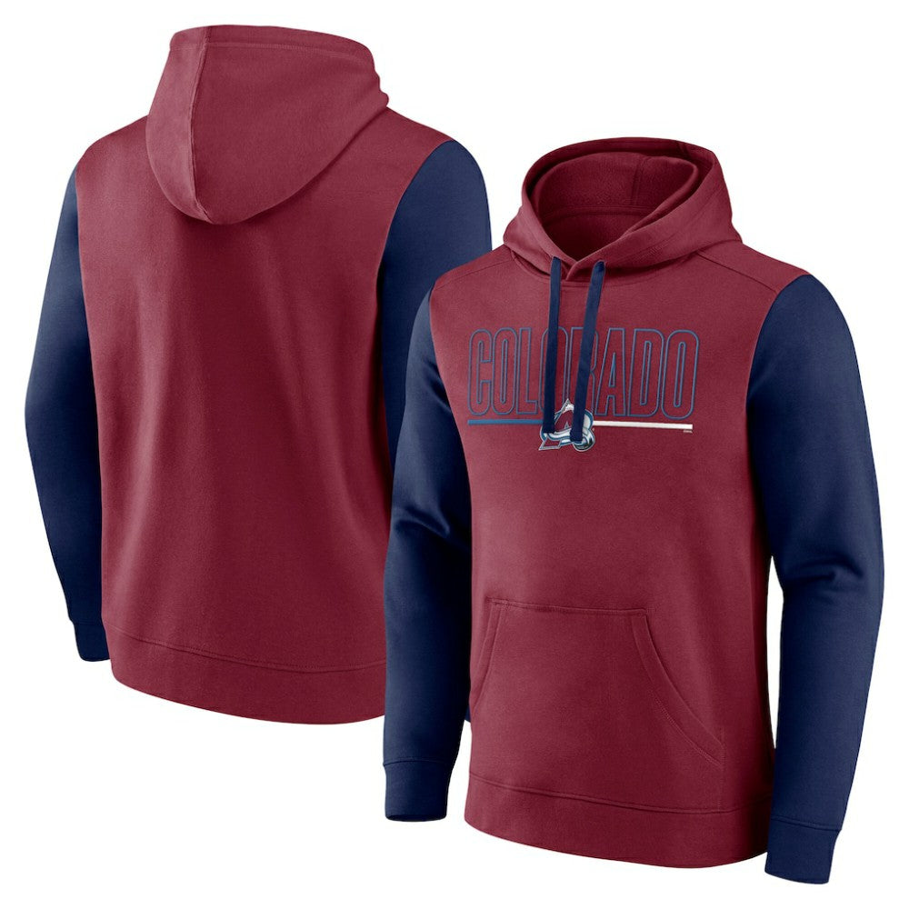 Colorado Avalanche Logo Athletic Deliver Fleece Pullover Hoodie For Sale