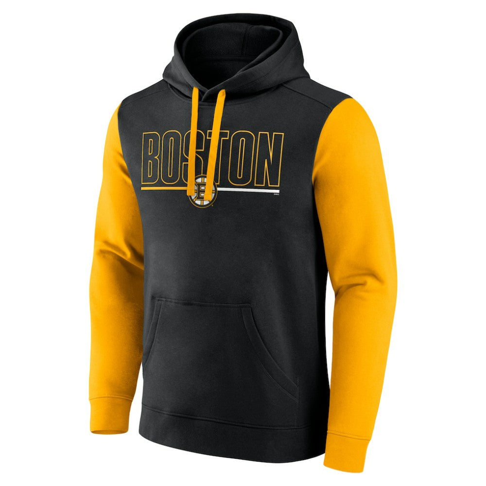 Boston Bruins Logo Athletic Deliver Fleece Pullover Hoodie Discount