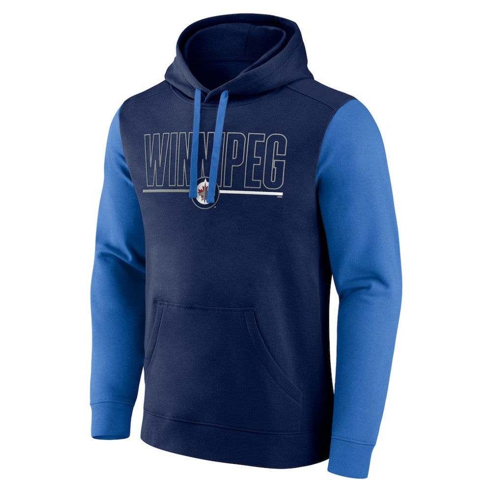 Winnipeg Jets Logo Athletic Deliver Fleece Pullover Hoodie Sale