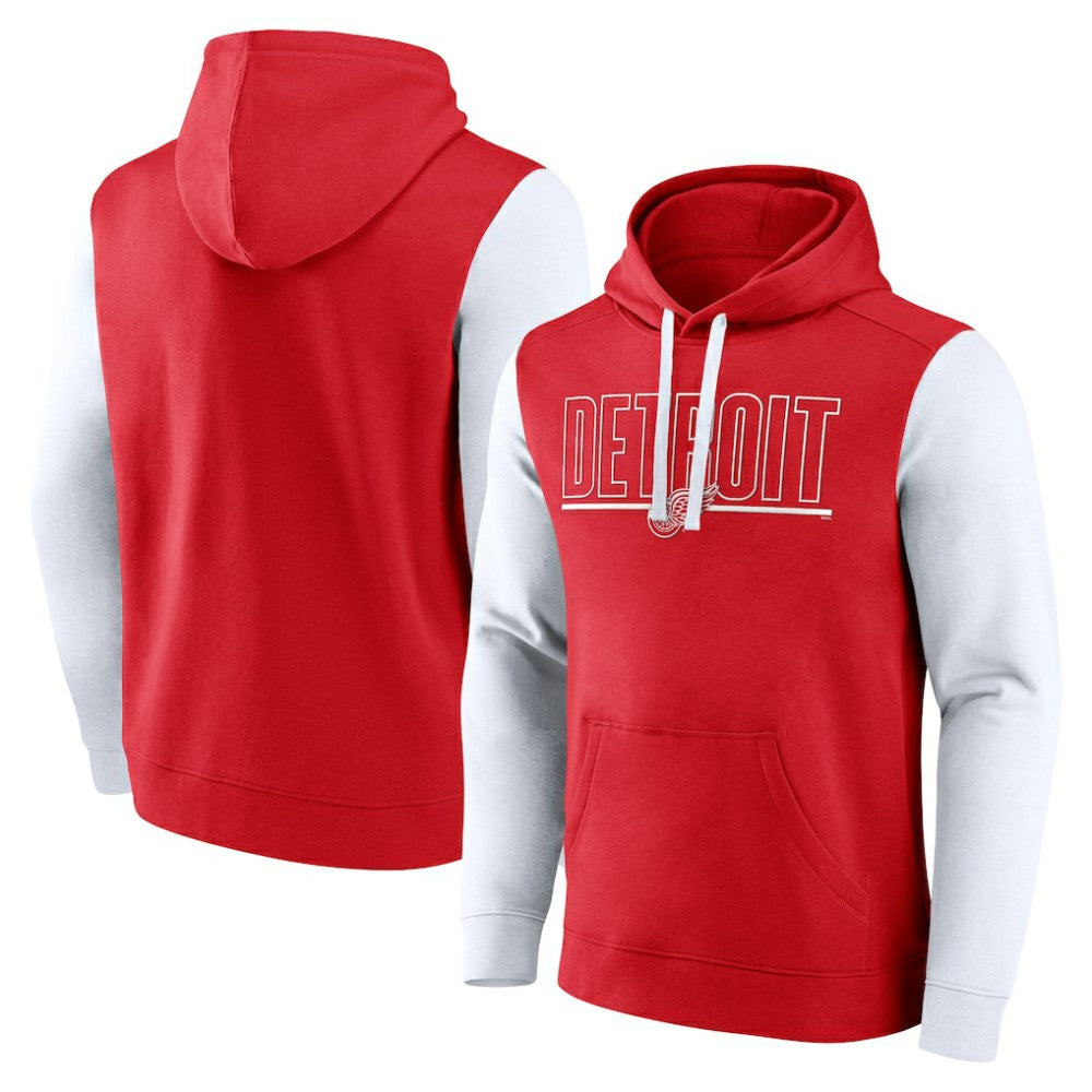 Detroit Red Wings Logo Athletic Deliver Fleece Pullover Hoodie On Sale