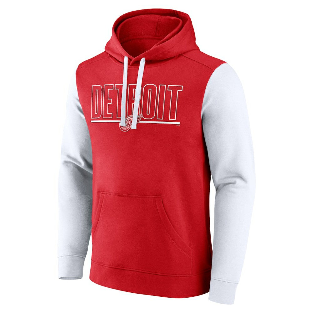 Detroit Red Wings Logo Athletic Deliver Fleece Pullover Hoodie On Sale