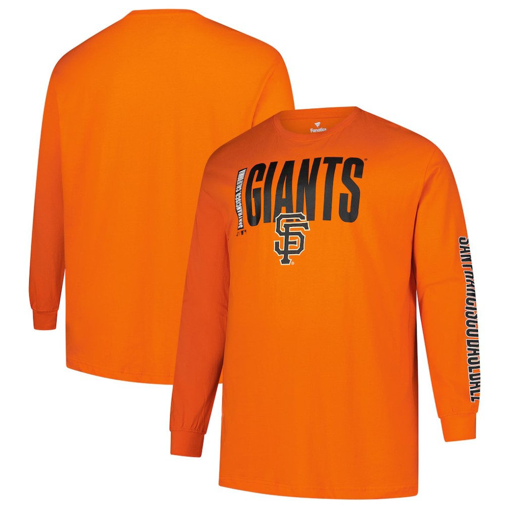 San Francisco Giants Profile Big & Tall Two-Hit Long Sleeve T-Shirt | MLB Shop
