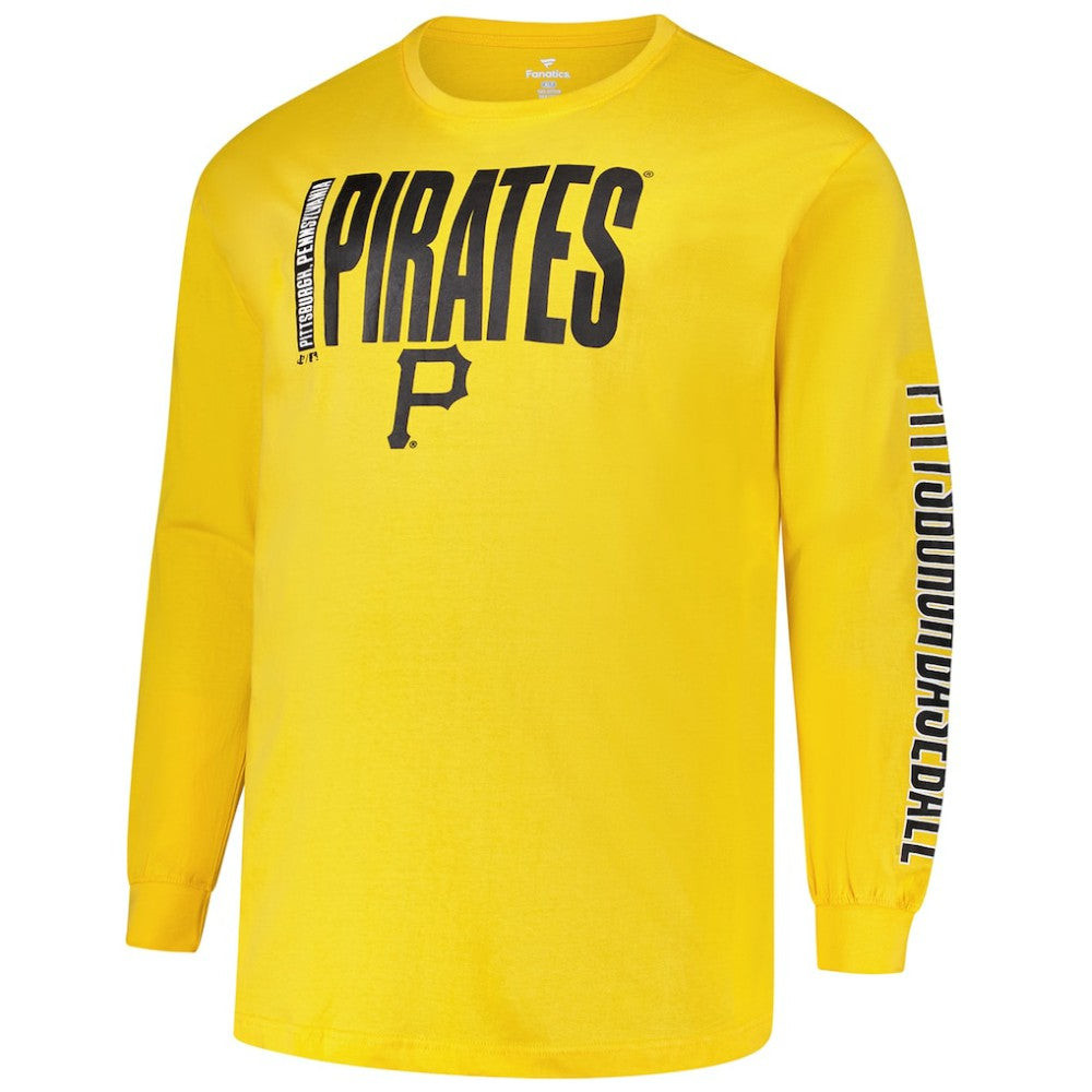 Pittsburgh Pirates Profile Big & Tall Two-Hit Long Sleeve T-Shirt | MLB Online