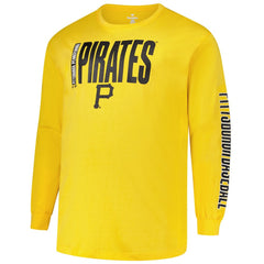 Pittsburgh Pirates Profile Big & Tall Two-Hit Long Sleeve T-Shirt | MLB Online
