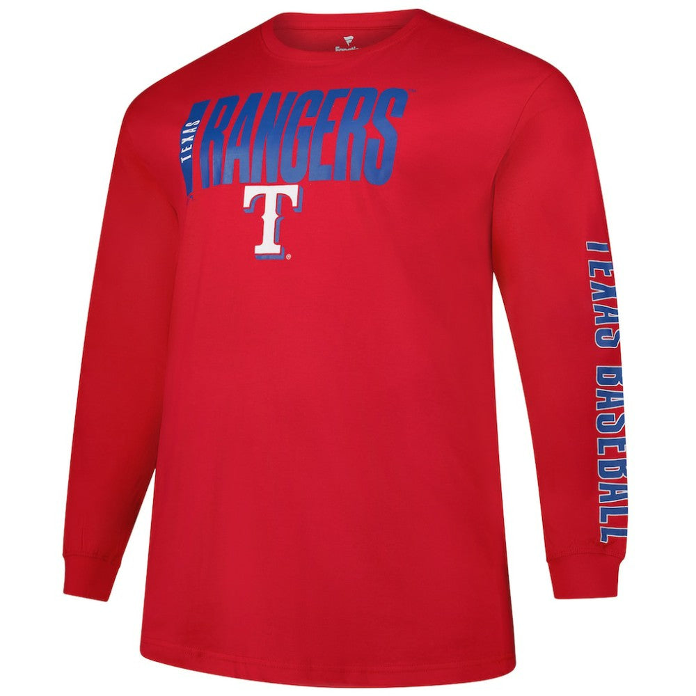 Texas Rangers Profile Big & Tall Two-Hit Long Sleeve T-Shirt | MLB For sale