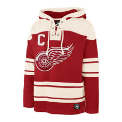 Dylan Larkin Detroit Red Wings '47 Captain Patch Player Name & Number Lacer Pullover Hoodie Outlet