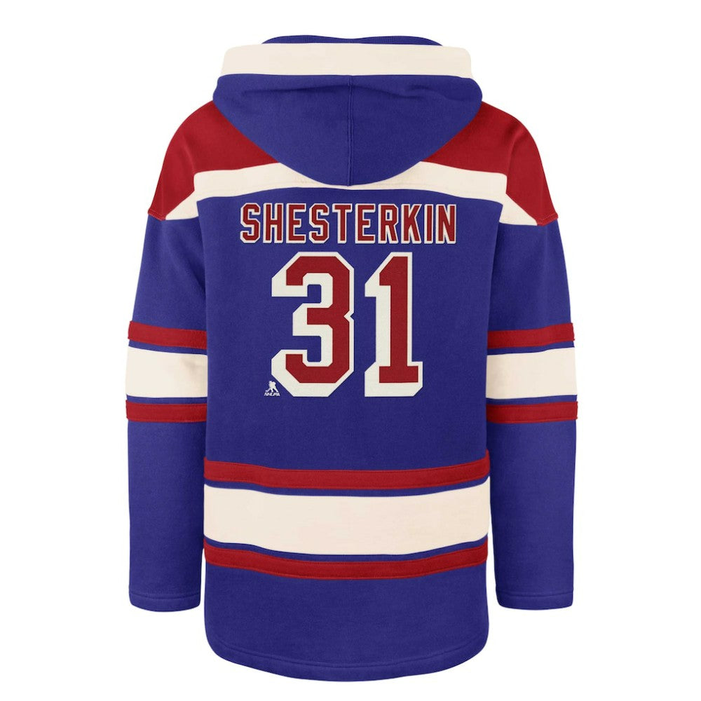 Igor Shesterkin New York Rangers '47 Player Name & Number Lacer Pullover Hoodie Online