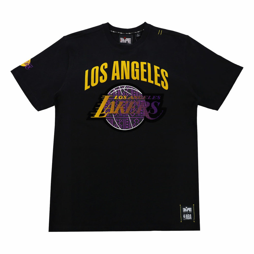 Los Angeles Lakers NBA x Two Hype Unisex Culture & Hoops T-Shirt - Black discount On Sale