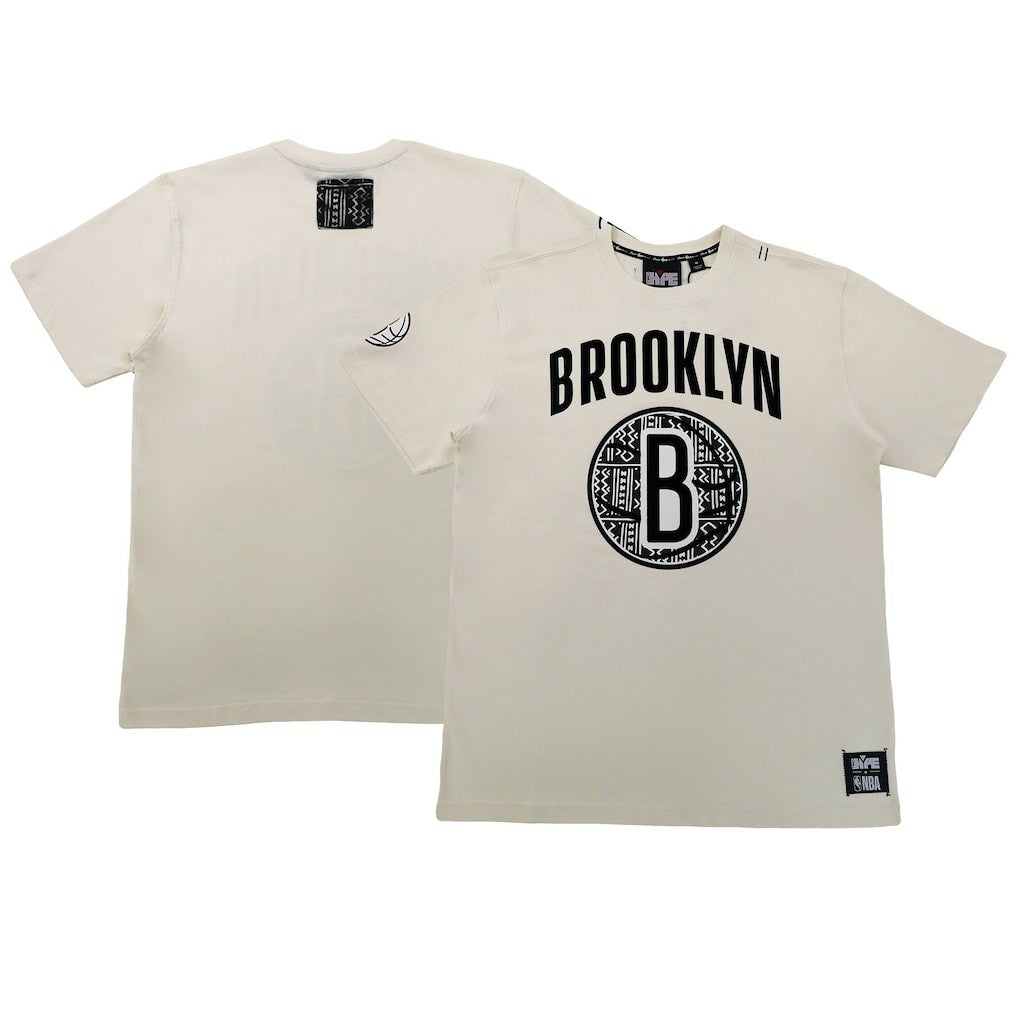 Brooklyn Nets NBA x Two Hype Unisex Culture & Hoops T-Shirt - Cream for sale Discount