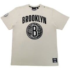 Brooklyn Nets NBA x Two Hype Unisex Culture & Hoops T-Shirt - Cream for sale Discount