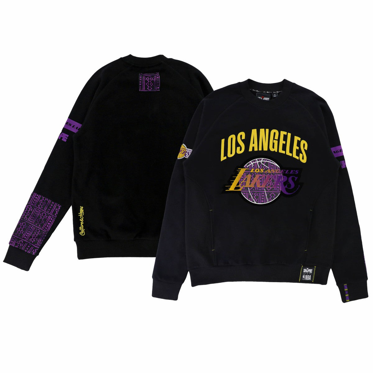 Los Angeles Lakers NBA x Two Hype Unisex Culture & Hoops Heavyweight Pullover Sweatshirt - Black cheap Discount