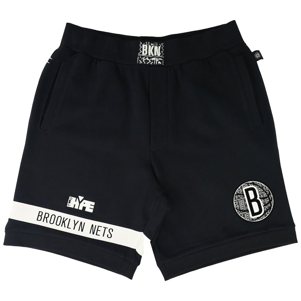 Brooklyn Nets NBA x Two Hype Unisex Culture & Hoops Premium Classic Fleece Shorts - Black sale New
