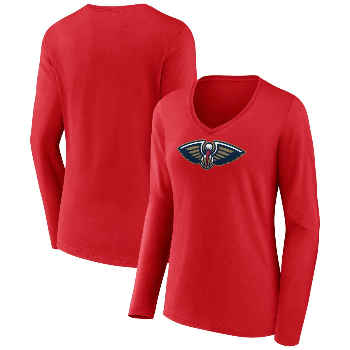 New Orleans Pelicans Women's Primary Logo Long Sleeve V-Neck T-Shirt Online
