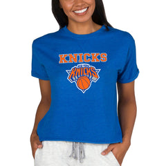 New York Knicks Concepts Sport NBA Women's Concepts Mainstream Terry SS Top On Sale