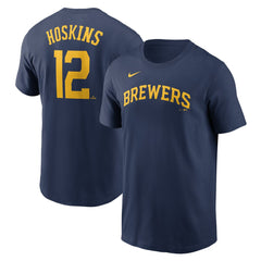Rhys Hoskins Milwaukee Brewers Nike Fuse Name & Number T-Shirt | MLB Shop