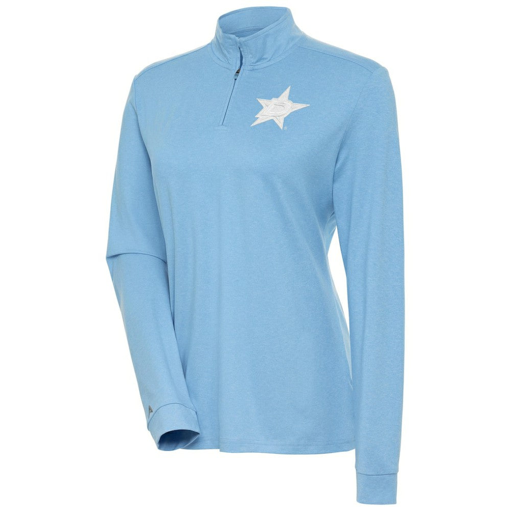 Dallas Stars Antigua Women's White Logo Mentor Quarter-Zip Jacket Outlet