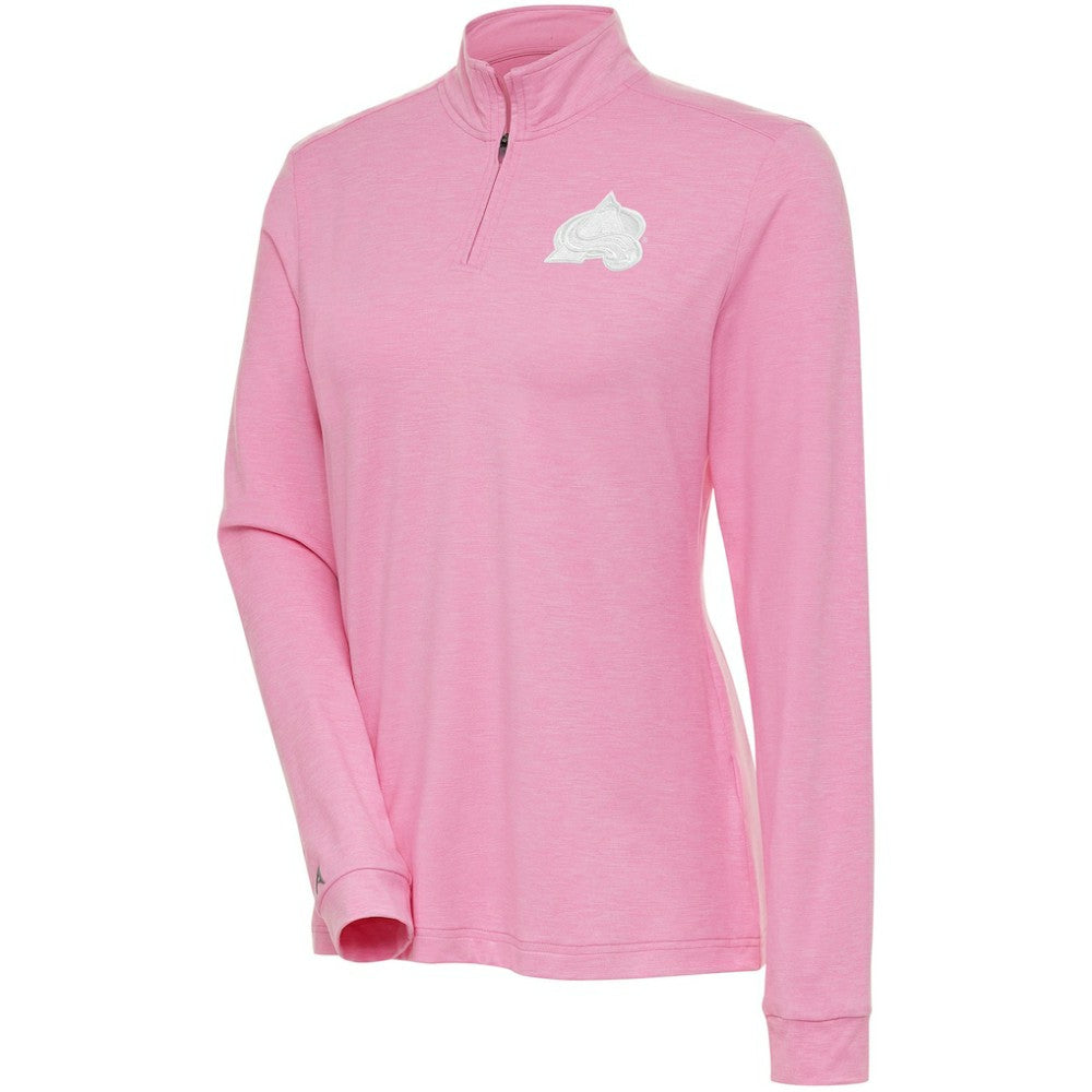 Colorado Avalanche Antigua Women's White Logo Mentor Quarter-Zip Jacket Outlet