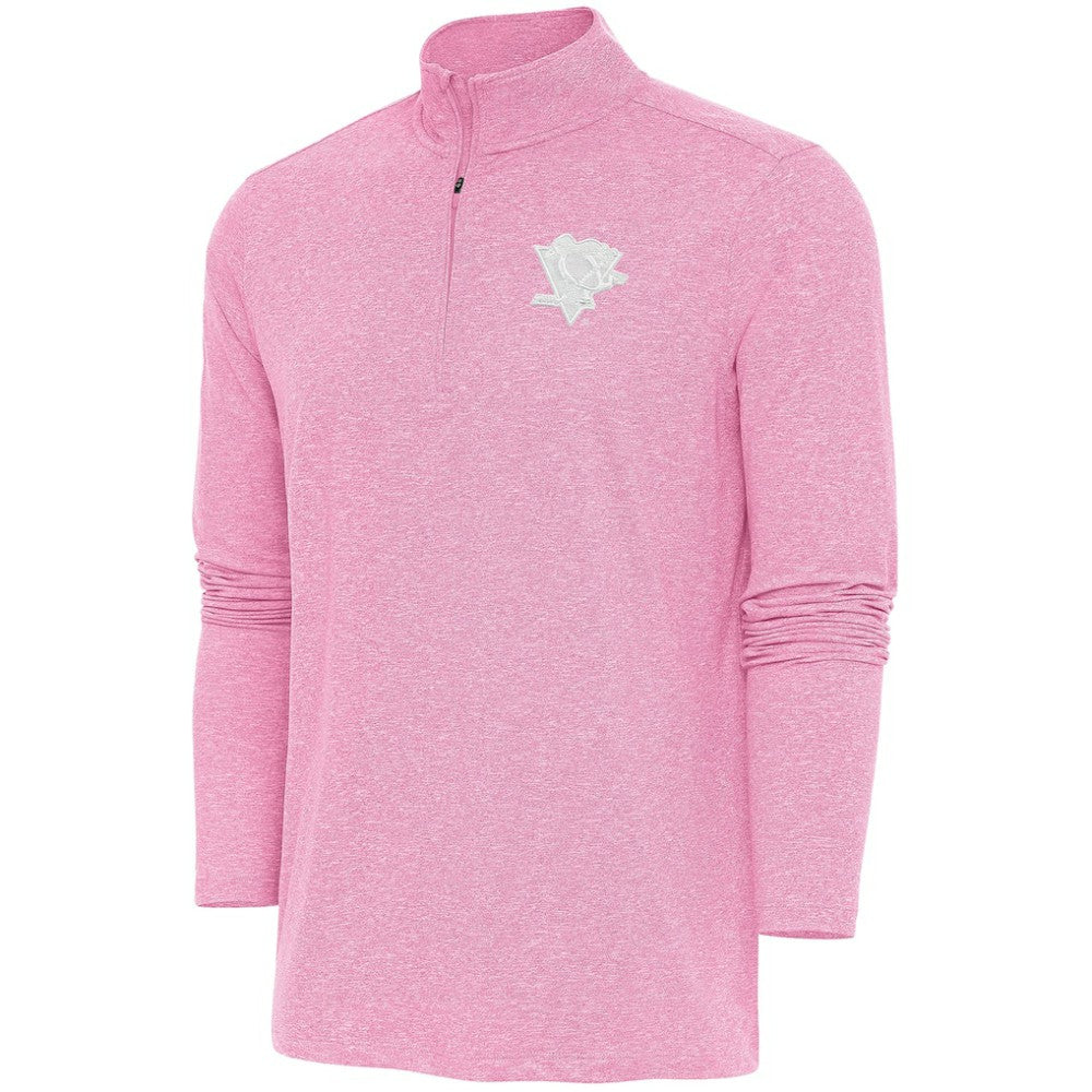 Pittsburgh Penguins Antigua White Logo Hunk Quarter-Zip Pullover Online