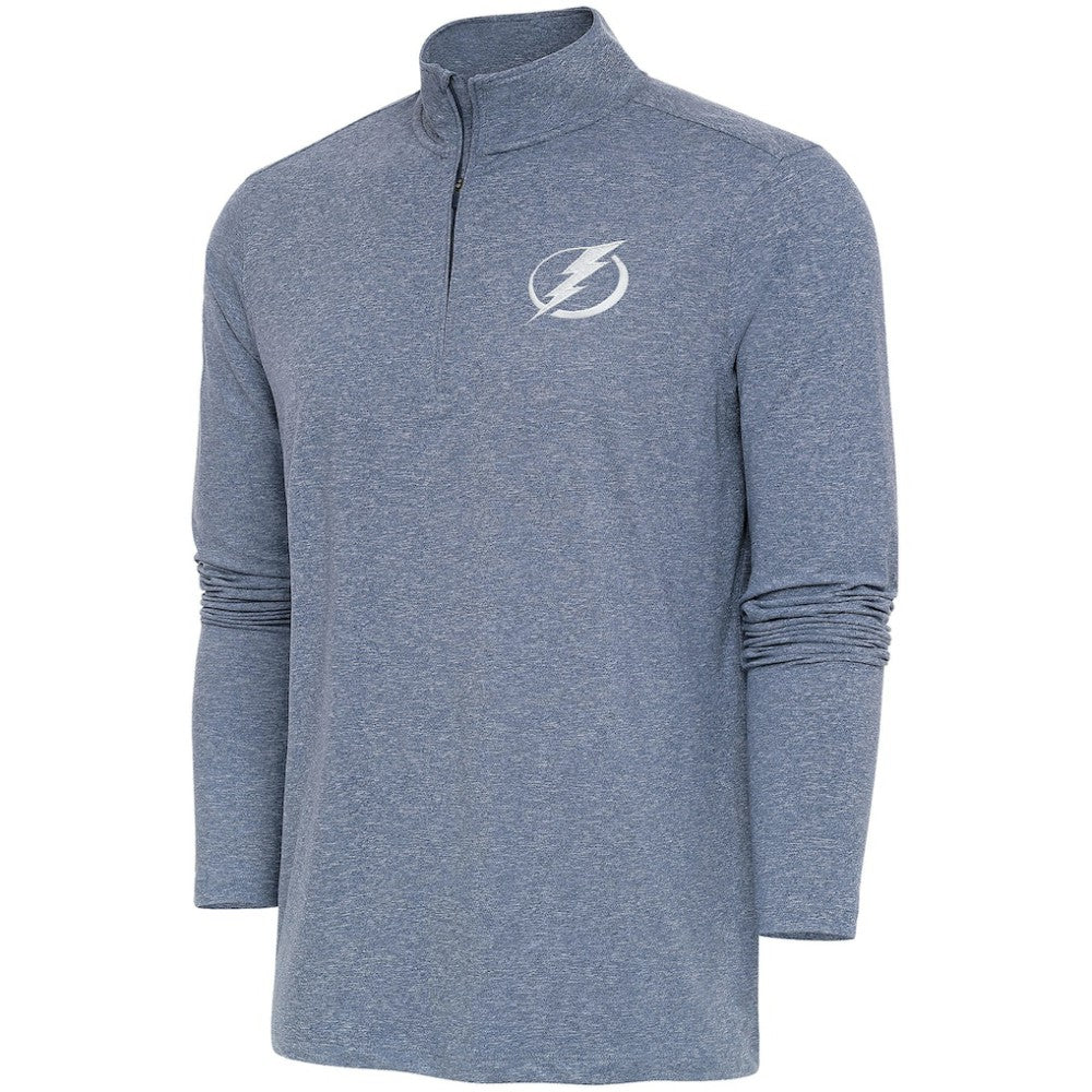 Tampa Bay Lightning Antigua White Logo Hunk Quarter-Zip Pullover Online