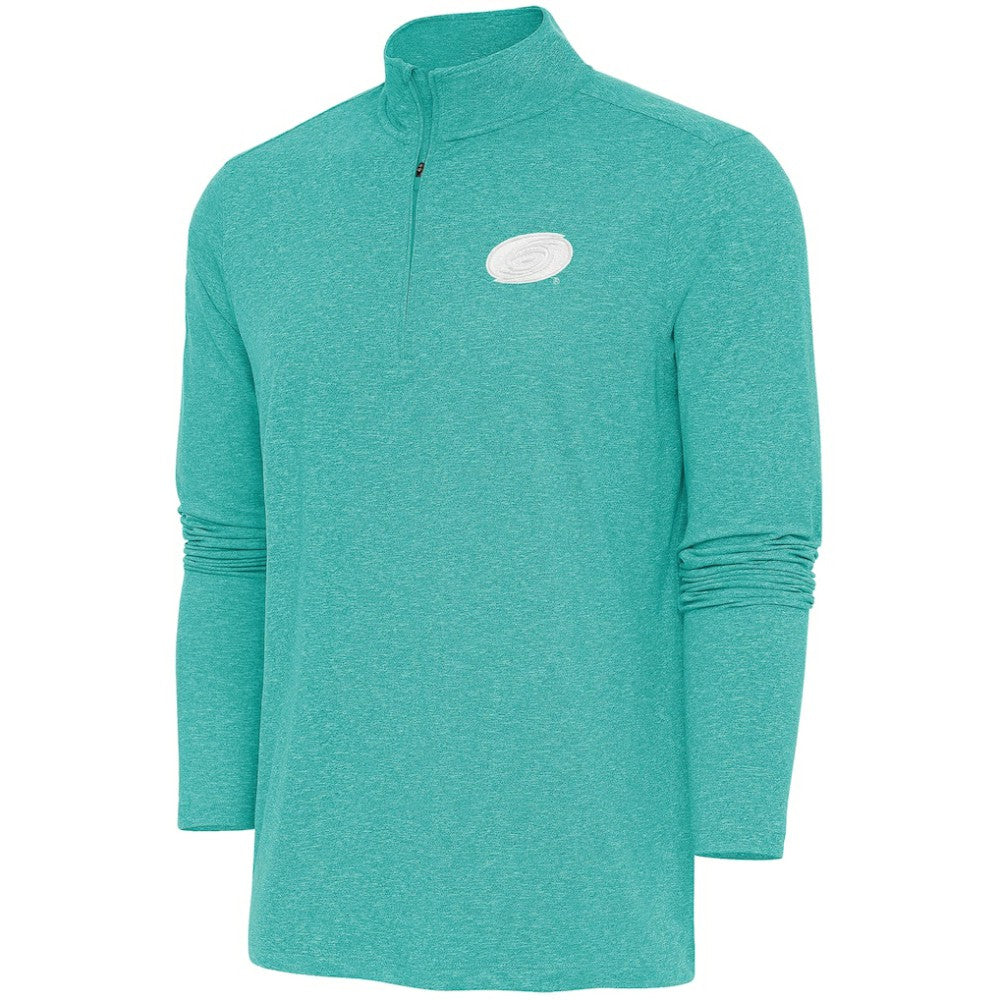 Carolina Hurricanes Antigua White Logo Hunk Quarter-Zip Pullover On Sale