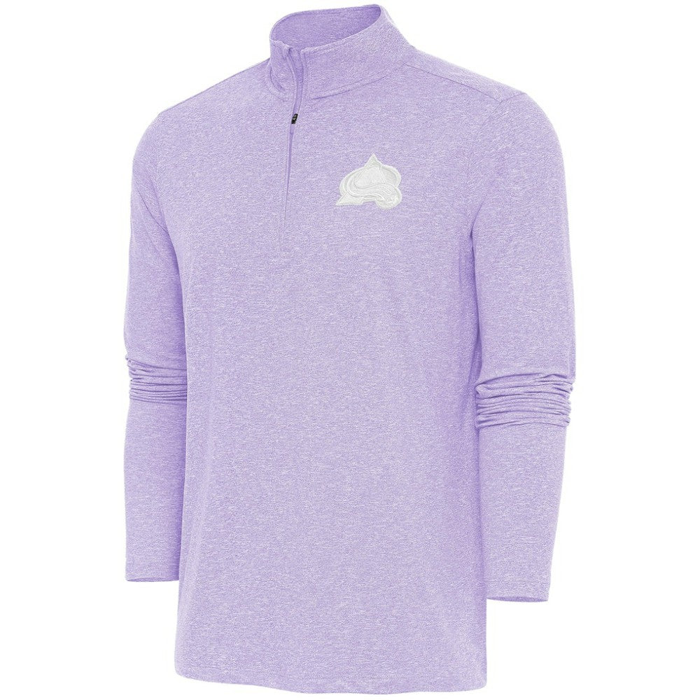 Colorado Avalanche Antigua White Logo Hunk Quarter-Zip Pullover Sale