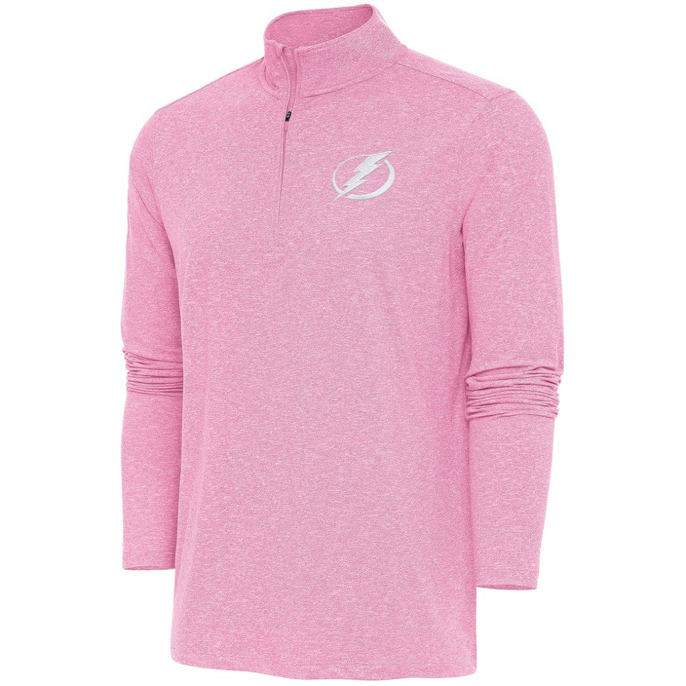 Tampa Bay Lightning Antigua White Logo Hunk Quarter-Zip Pullover Online
