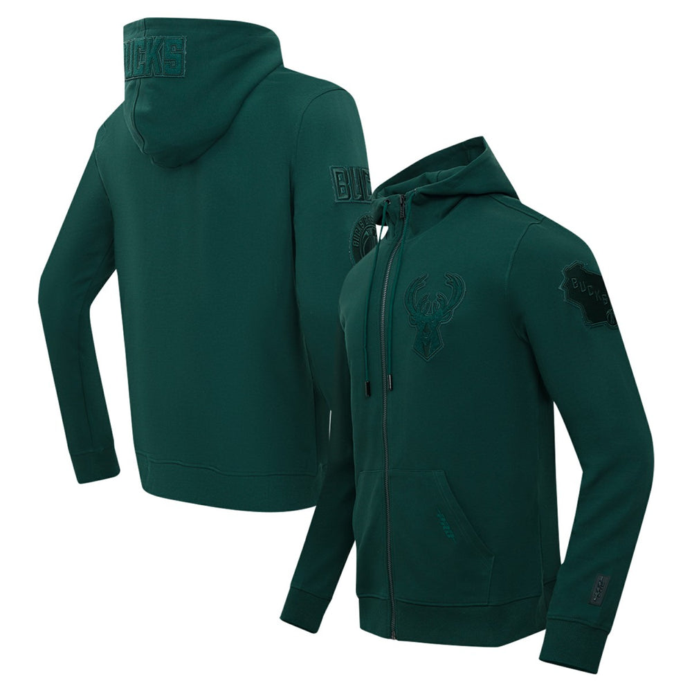 Milwaukee Bucks Pro Standard Triple Tonal DK Full-Zip Hoodie Jacket On Sale