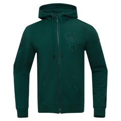 Milwaukee Bucks Pro Standard Triple Tonal DK Full-Zip Hoodie Jacket On Sale