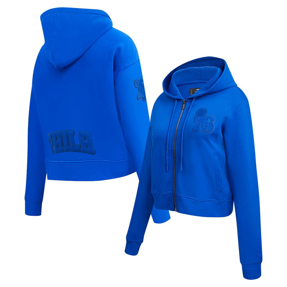 Philadelphia 76ers Pro Standard Women's Triple Tonal Full-Zip Hoodie On Sale