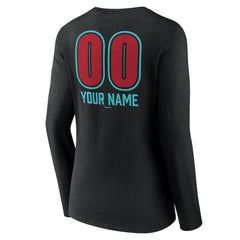 Arizona Diamondbacks Women's Personalized Name & Number Fastball Long Sleeve V-Neck T-Shirt | MLB For sale