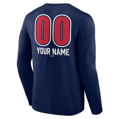 Atlanta Braves Personalized Name & Number Fastball Long Sleeve T-Shirt | MLB Sale