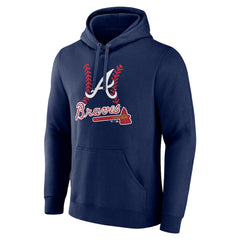 Atlanta Braves Personalized Name & Number Fastball Pullover Hoodie | MLB Near me