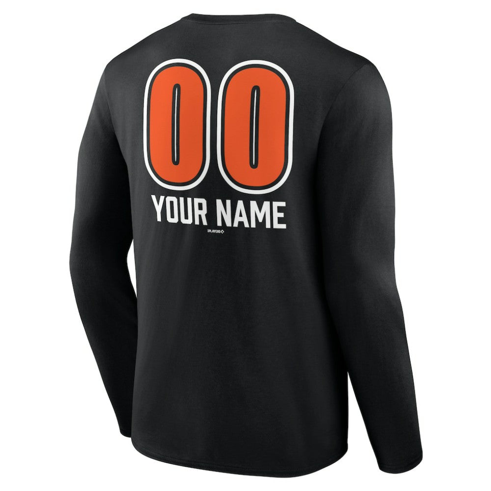 Baltimore Orioles Personalized Name & Number Fastball Long Sleeve T-Shirt | MLB Online