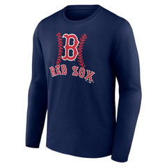 Boston Red Sox Personalized Name & Number Fastball Long Sleeve T-Shirt | MLB Discount