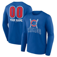 Chicago Cubs Personalized Name & Number Fastball Long Sleeve T-Shirt | MLB Discount