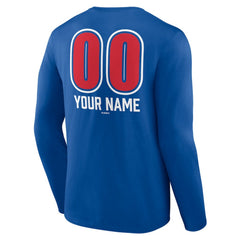Chicago Cubs Personalized Name & Number Fastball Long Sleeve T-Shirt | MLB Discount