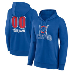 Chicago Cubs Women's Personalized Name & Number Fastball Pullover Hoodie | MLB New