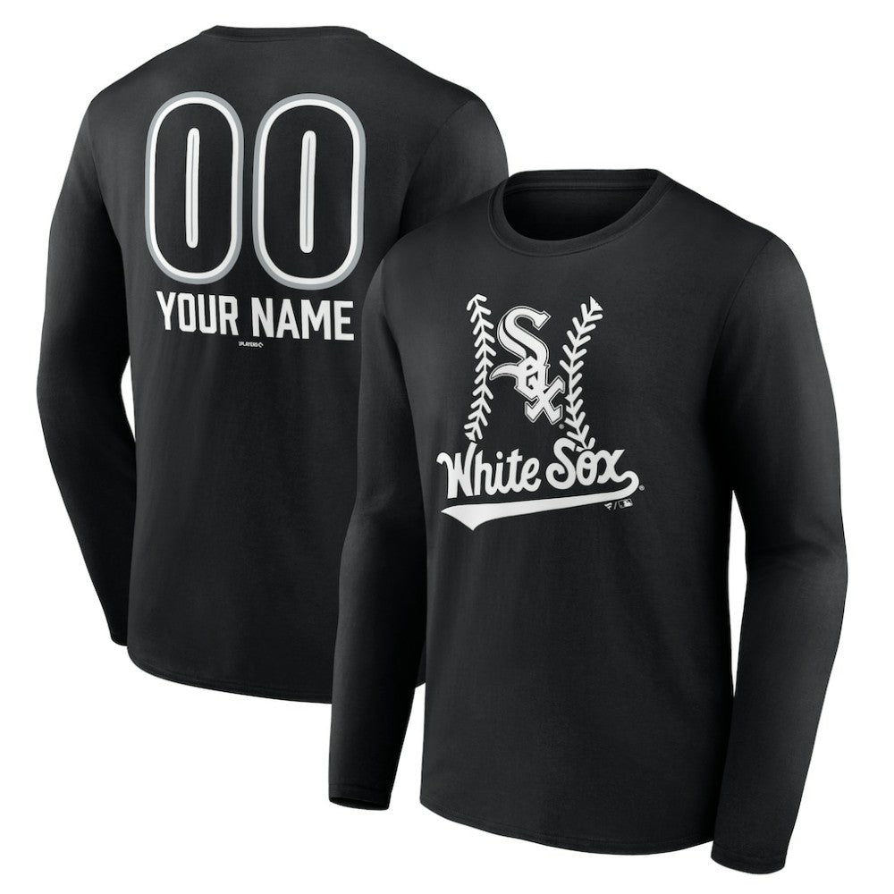 Chicago White Sox Personalized Name & Number Fastball Long Sleeve T-Shirt | MLB For sale