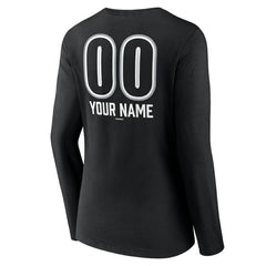 Chicago White Sox Women's Personalized Name & Number Fastball Long Sleeve V-Neck T-Shirt | MLB On Sale