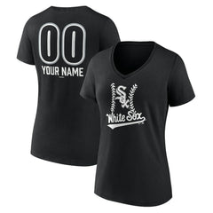 Chicago White Sox Women's Personalized Name & Number Fastball V-Neck T-Shirt | MLB Online