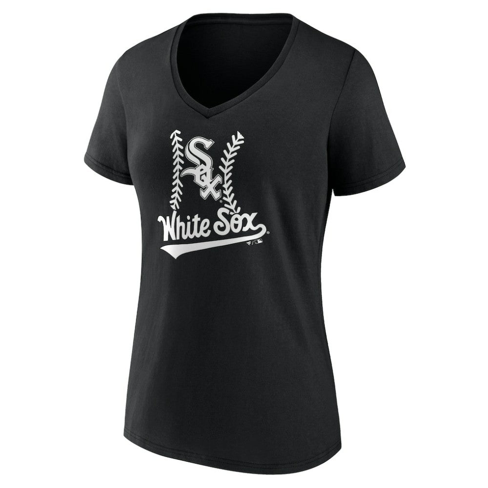 Chicago White Sox Women's Personalized Name & Number Fastball V-Neck T-Shirt | MLB Online