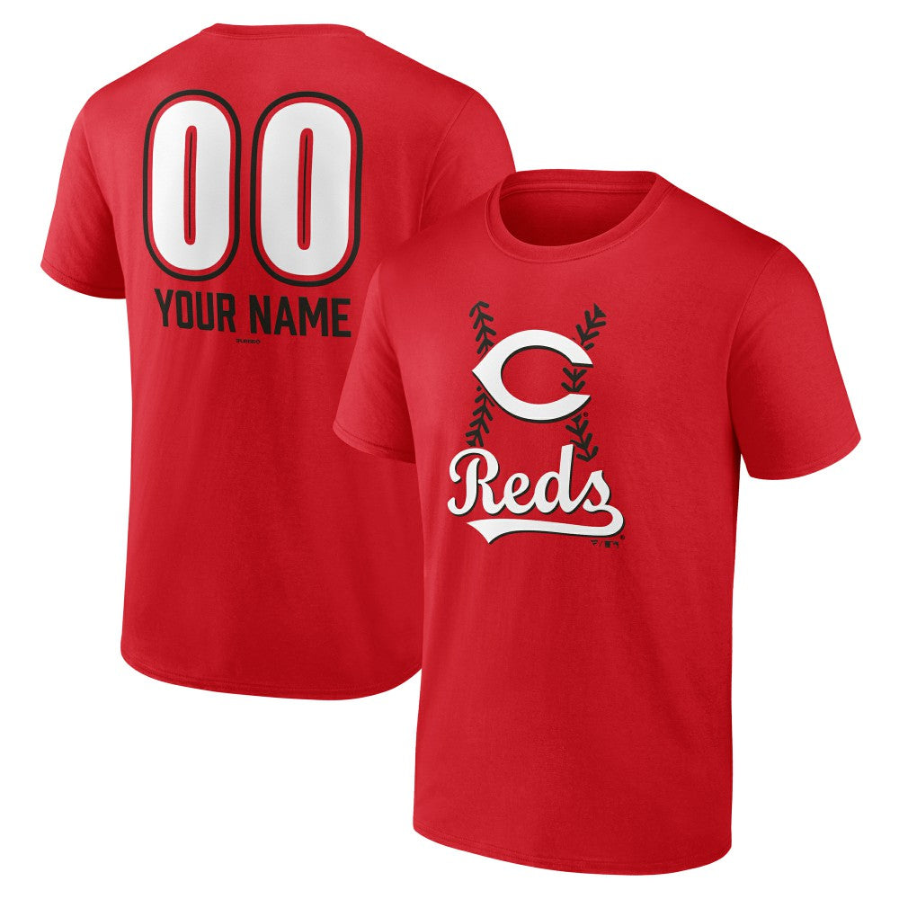 Cincinnati Reds Personalized Name & Number Fastball T-Shirt | MLB For sale