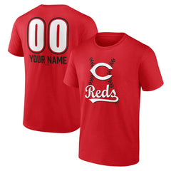 Cincinnati Reds Personalized Name & Number Fastball T-Shirt | MLB For sale