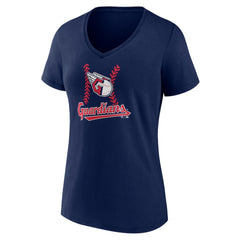 Cleveland Guardians Women's Personalized Name & Number Fastball V-Neck T-Shirt | MLB Outlet