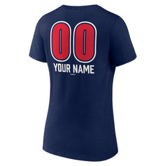 Cleveland Guardians Women's Personalized Name & Number Fastball V-Neck T-Shirt | MLB Outlet