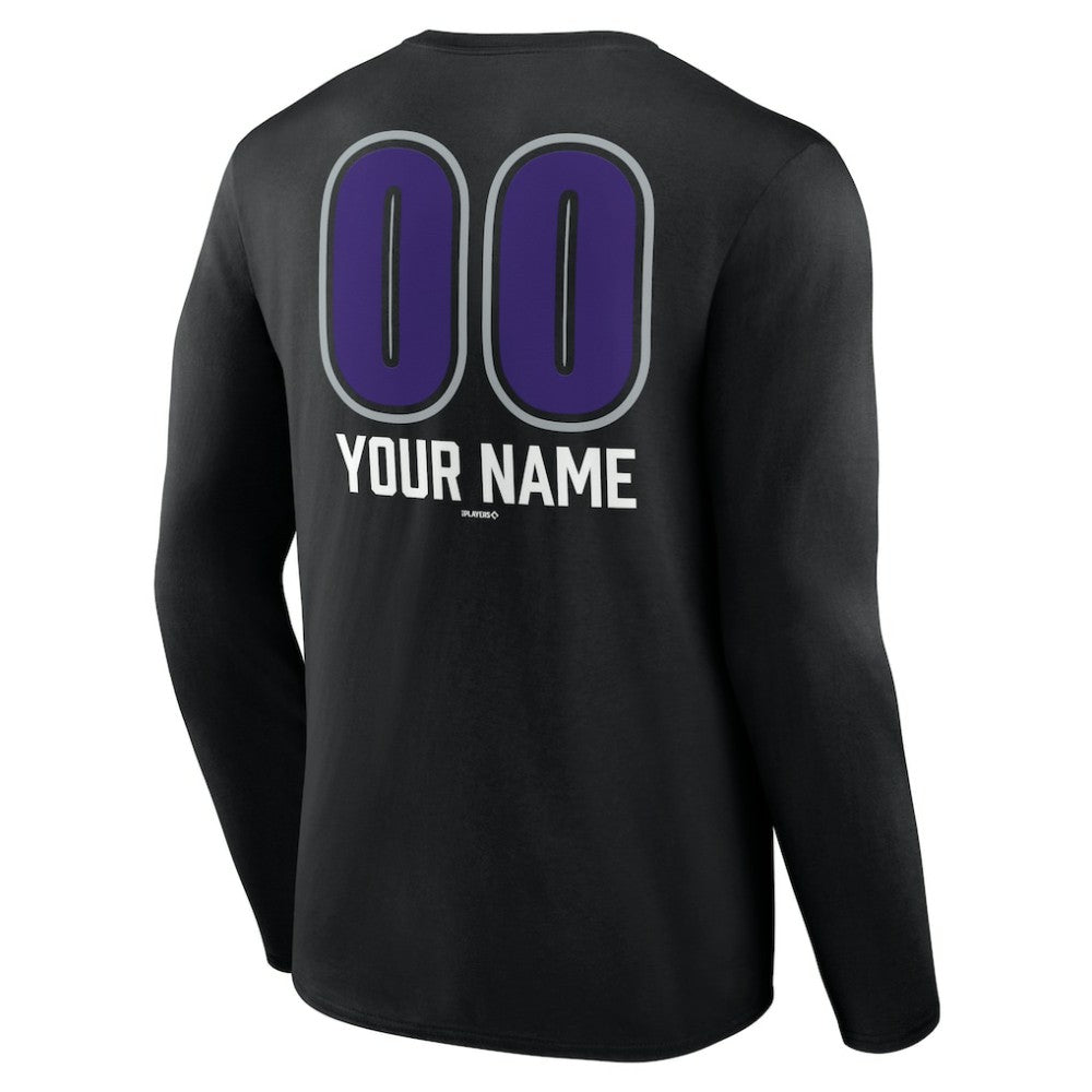 Colorado Rockies Personalized Name & Number Fastball Long Sleeve T-Shirt | MLB US