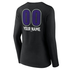 Colorado Rockies Women's Personalized Name & Number Fastball Long Sleeve V-Neck T-Shirt | MLB Discount