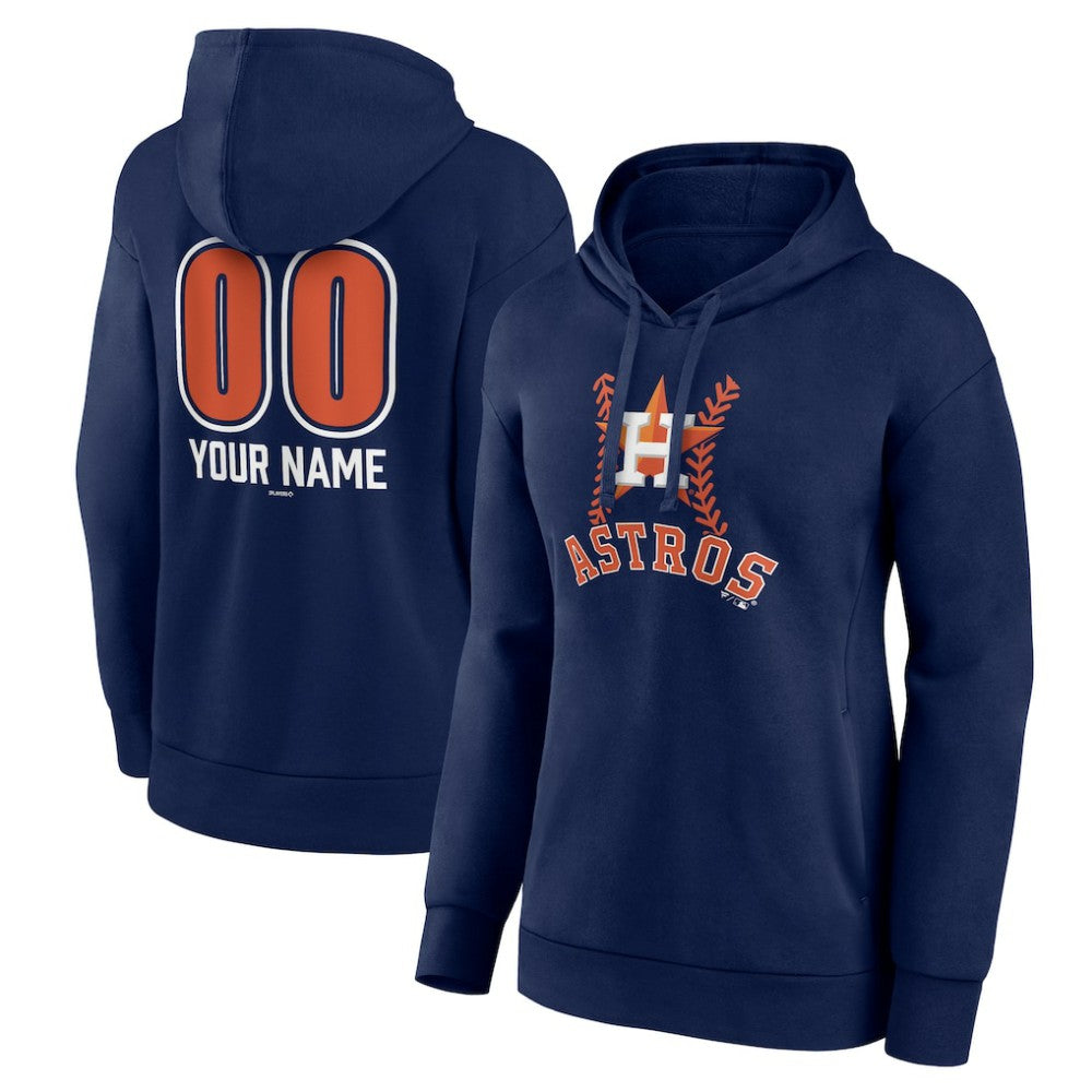 Houston Astros Women's Personalized Name & Number Fastball Pullover Hoodie | MLB Outlet