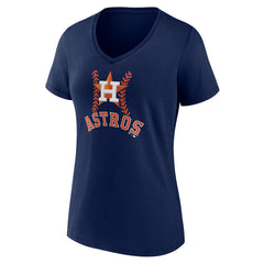 Houston Astros Women's Personalized Name & Number Fastball V-Neck T-Shirt | MLB On Sale