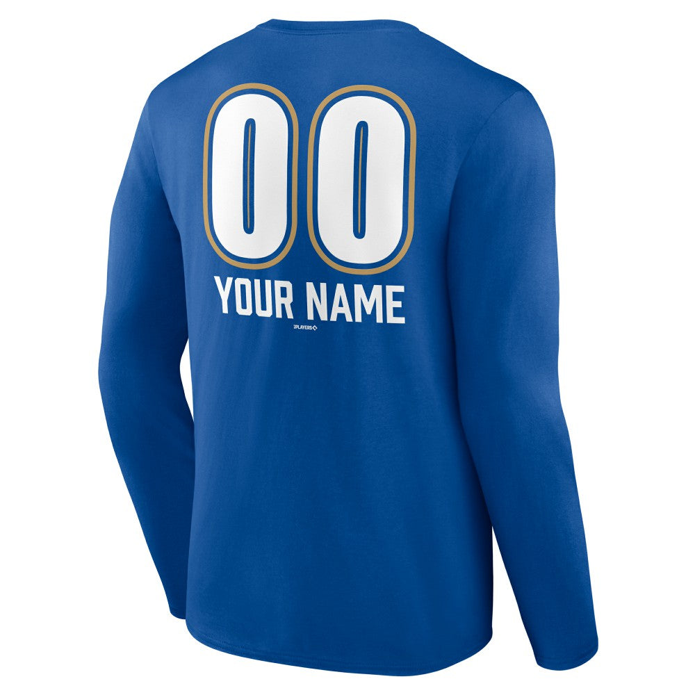 Kansas City Royals Personalized Name & Number Fastball Long Sleeve T-Shirt | MLB New